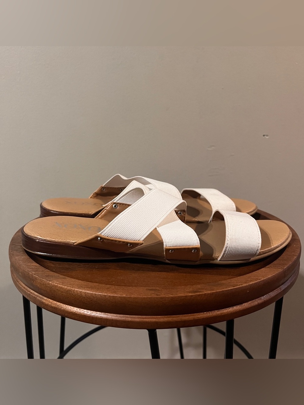 XOXO White Double-Strap Slide Sandals - Picture 2 of 5